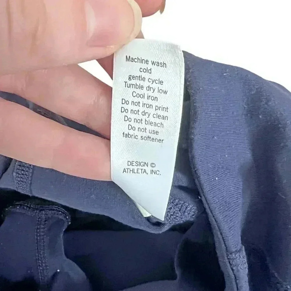 Athleta Dark Midrise Blue Flared Leggings Women's Size S - Picture 9 of 10